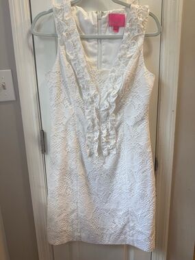 Lilly Pulitzer White Lace Kiera Shift Dress- EUC!